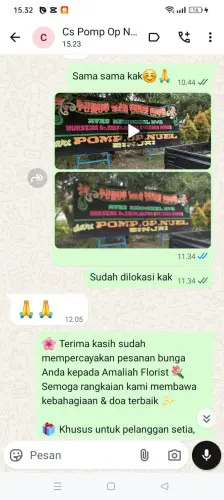 Testimonial Papan Bunga